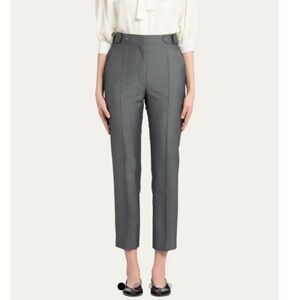 Prada Woolblend Gray Cuff Ankle Pants